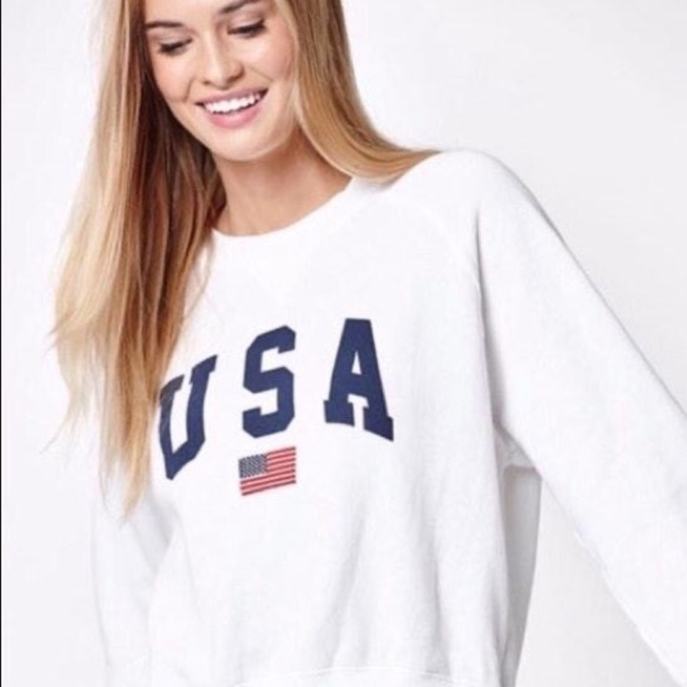 Brandy Melville USA Embroidered Crewneck